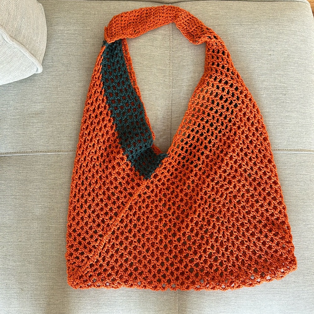 🍊Crochet handmade orange bag